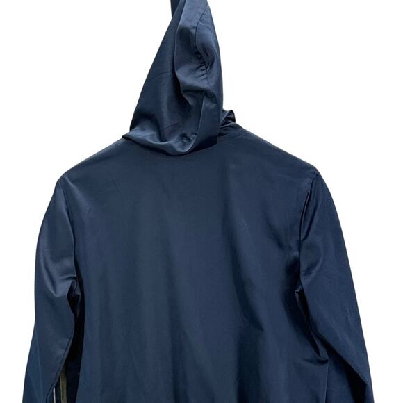 Guess Blue White Yellow Stripe Zip Up Retro Track Jacket Women Medium - Picture 3 of 7